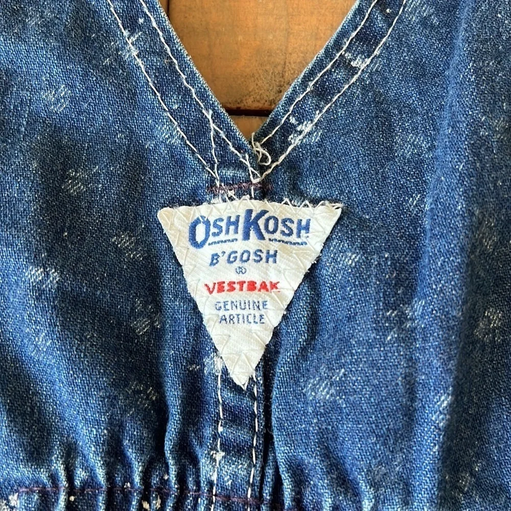 Oshkosh vintage floral eyelet pocket overalls